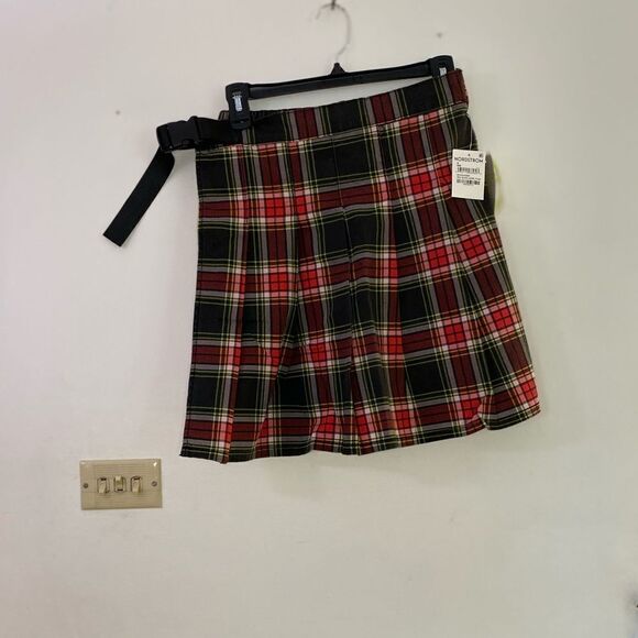 NWT bp Pride Pleated 100% Cotton Twill Skirt in red laurel size small - Picture 3 of 10